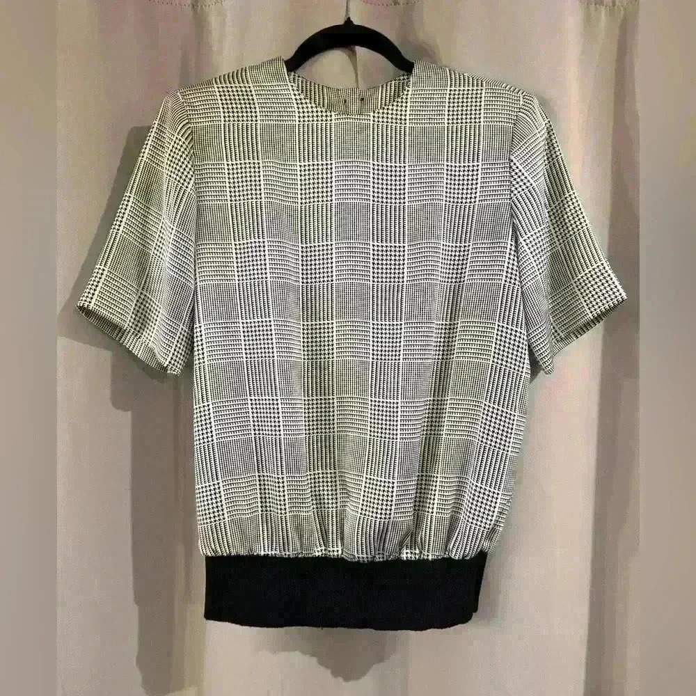 Women’s Plaid Vintage Kasper Blouse